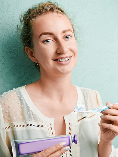 brushing and flossing